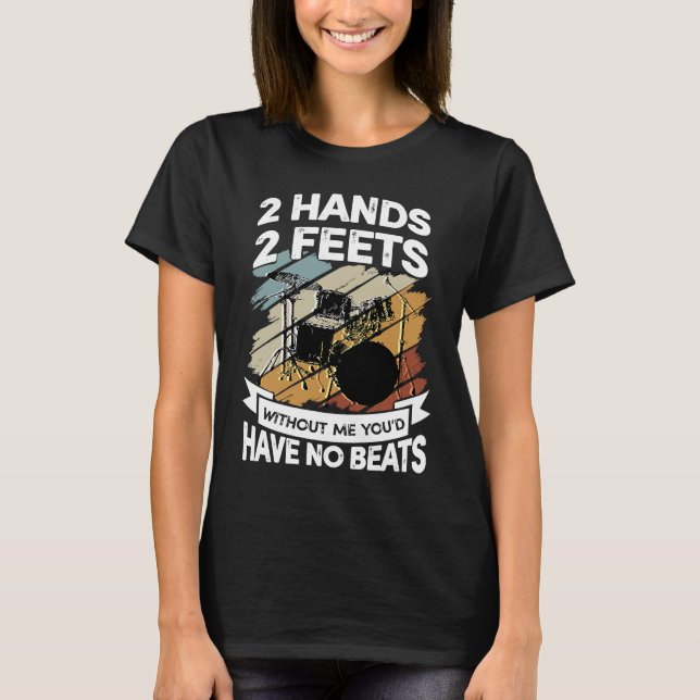 Camiseta Drummer Drummer Musical Drums (Frente)