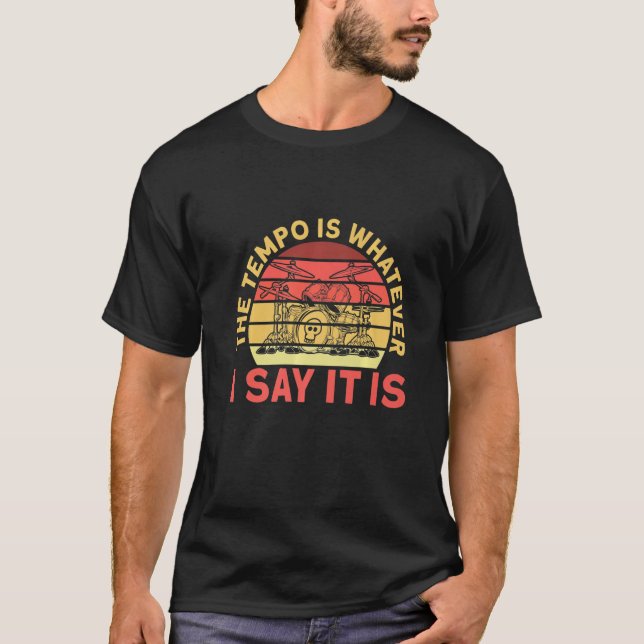 Camiseta Drummer Drummer Musical Drumsticks (Frente)