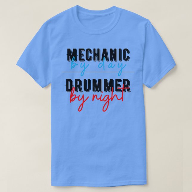 Camiseta Drummer Drummer Oferece Música Mecânica (Frente do Design)