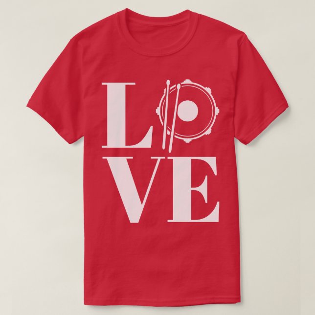 Camiseta Drummer Drumsticks Musical Outfit 20 (Frente do Design)