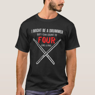 Camiseta Drummer Engraçado Contando Ritmo Musical Como Uma 