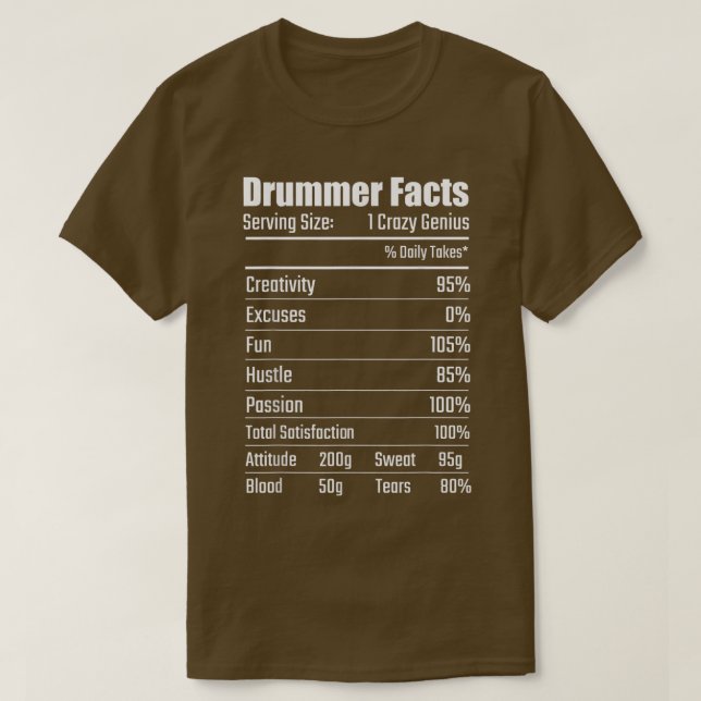 Camiseta Drummer Engraçado Significa Música Estudante Tambo (Frente do Design)