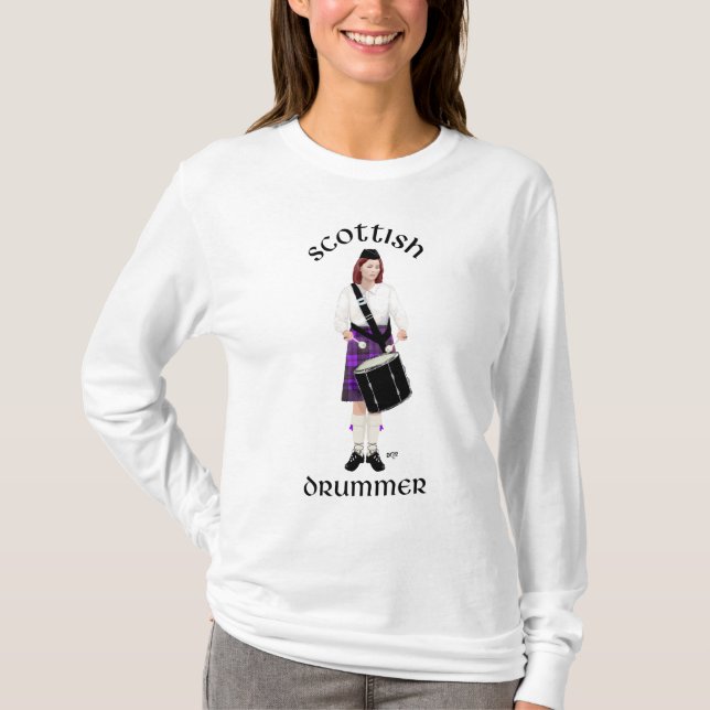 Camiseta Drummer Escocês - Quiloto Roxo (Frente)