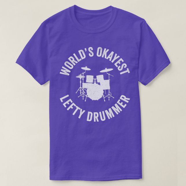 Camiseta Drummer Esquerdo Jogador de Tambor Esquerdo Esquer (Frente do Design)