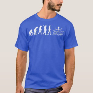 Camiseta Drummer Evolution Funny Stick Figura Drum Player