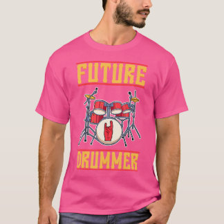 Camiseta Drummer Futuros Tambores Lover Snare Bass Hi-Hat K