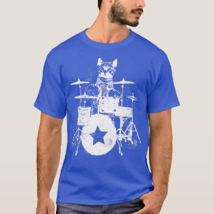 Camiseta Drummer Gatinho Gatinho Gatinho Gatinho Rockstar P