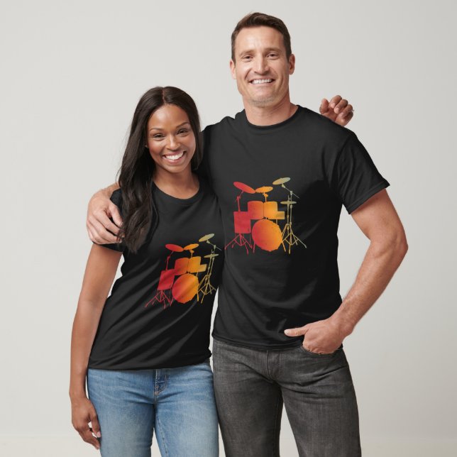 Camiseta Drummer Gift Heartbeat Drums (Unissex)
