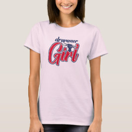 Camiseta Drummer Girl Retro