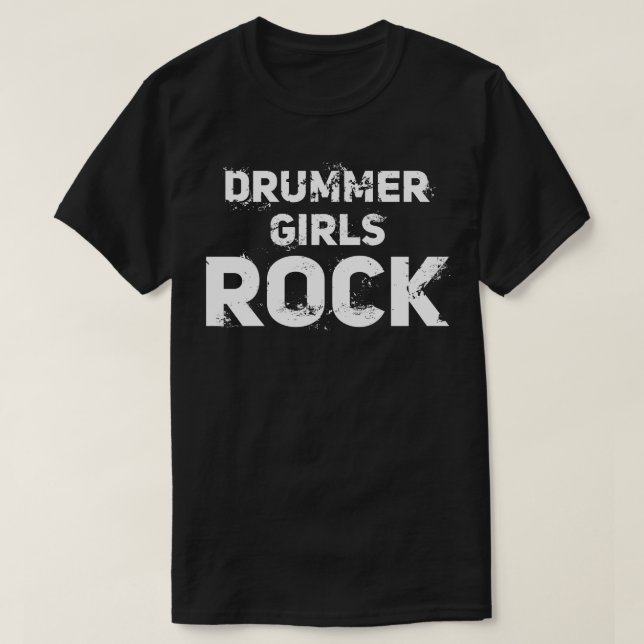 Camiseta Drummer Girls Rock (Frente do Design)