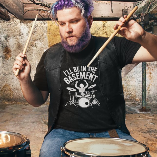 Camiseta Drummer In The Basement Band (Criador carregado)