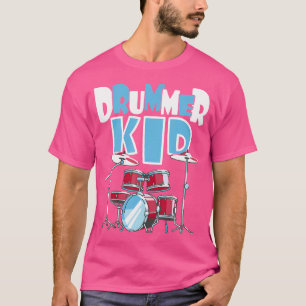 Camiseta Drummer Kid - Músico Engraçado Percussionista de T