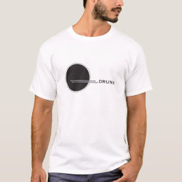 Camiseta Drummer Legal mínimo preto e branco