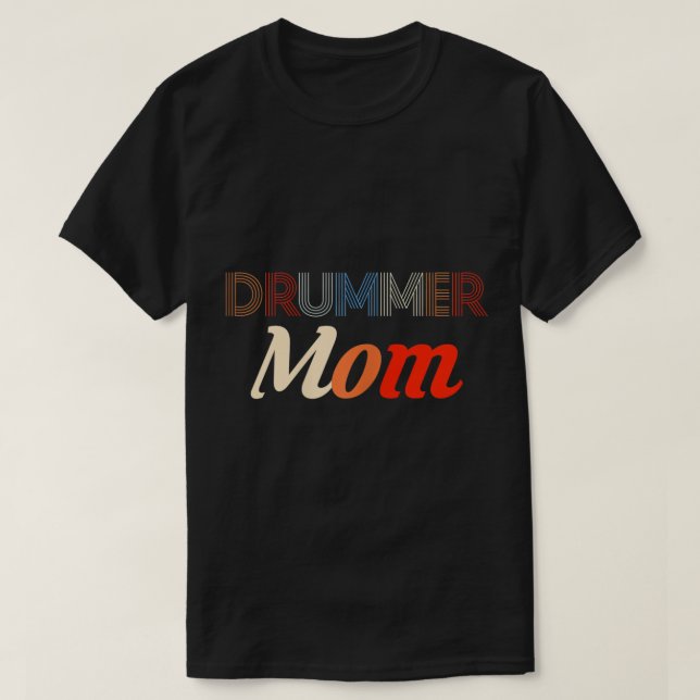 Camiseta Drummer Mamãe Drumpers Drumming Drumset Snare Mu (Frente do Design)
