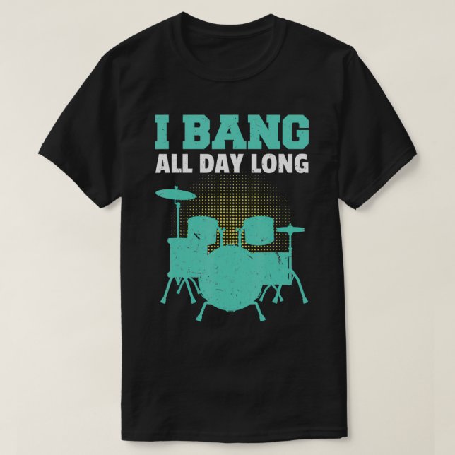 Camiseta Drummer  Men Percussion Lover Gift Drum Kit  (Frente do Design)