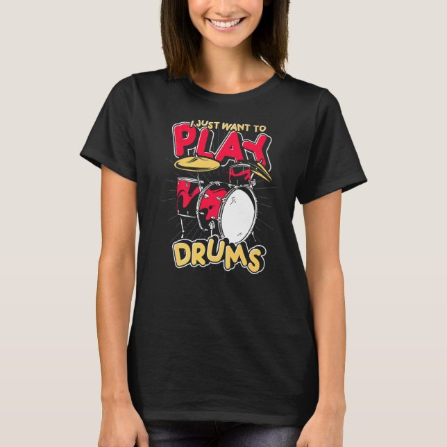 Camiseta Drummer Musical Drummer Tambores Musicais (Frente)