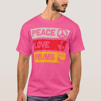 Camiseta Drummer Peace Love Drums