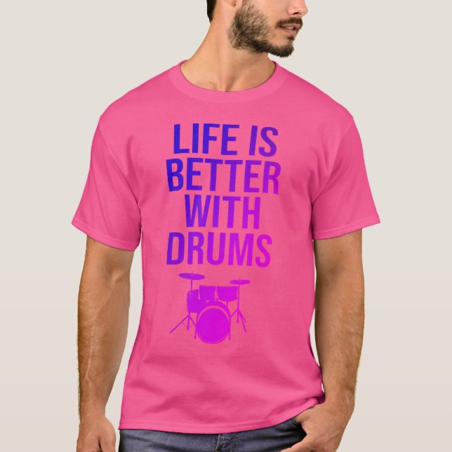 Camiseta Drummer Percussion Drum Life Cote Drums Percussio (Frente)