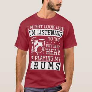 Camiseta Drummer Percussion Drumsticks de música para prese