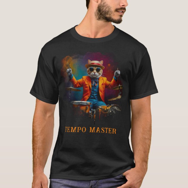 Camiseta *~* DRUMMER Player Legal Cat AP91 Percussionista (Frente)