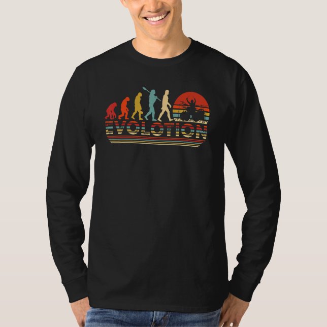 Camiseta Drummer Retro Vintage Evolution Musical Drums Hum (Frente)