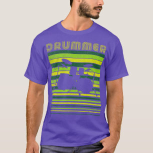 Camiseta Drummer Retroativo para Amantes de Tambor que Ador