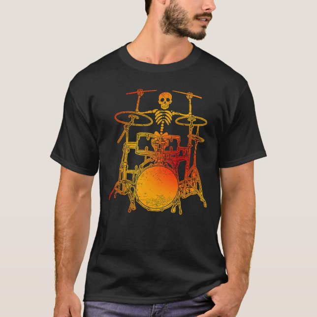 Camiseta Drummer rock and roll drummer 2 (Frente)