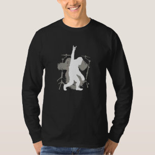 Camiseta Drummer Rocking Yeti Drums Instrumento Musical