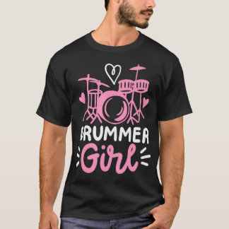Camiseta Drummer Set Drumming Rapariga Drummer