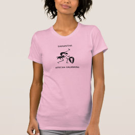Camiseta Drummer Silhouette Incrível de Arte Africana