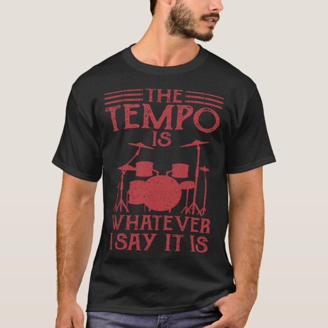 Camiseta Drummer T-Shirt Drummer Engraçado Oferece Kit De T (Frente)