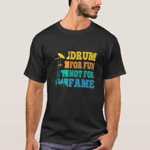 Camiseta Drummer - Tambor De Vintage Retro Para Diversão Nã