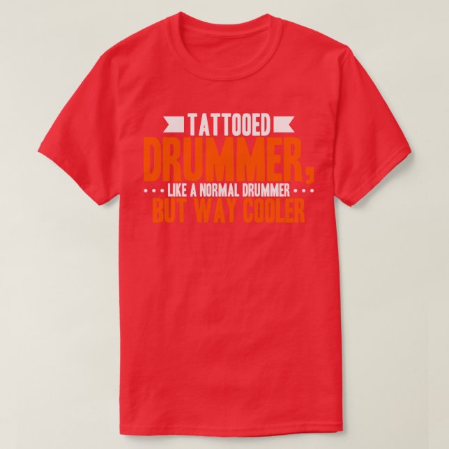 Camiseta Drummer Tatuado (Frente do Design)