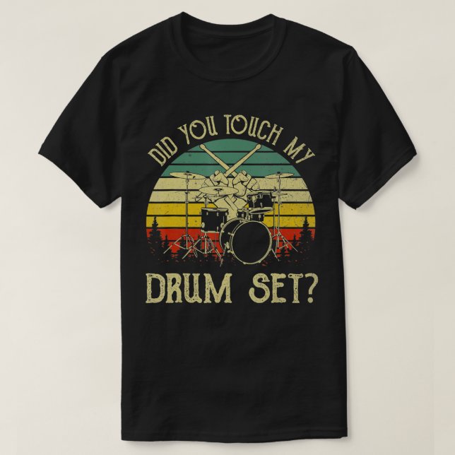 Camiseta Drummer Vintage Drummer Percussion Drums Você Desc (Frente do Design)