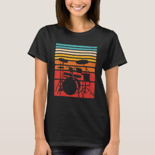 Camiseta Drummer Vintage Percussion Music Lover Tambor Retr