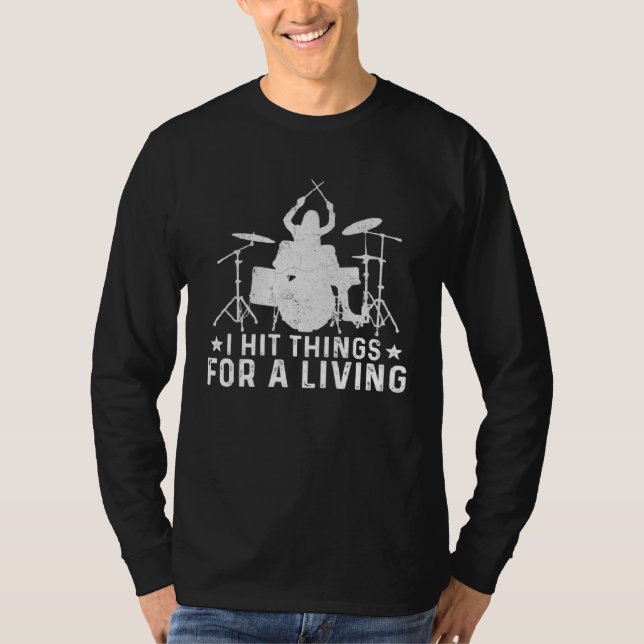 Camiseta Drummer With Cool For Drumming Enthusiasts (Frente)