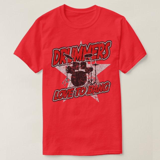 Camiseta Drummers Adoram Bang Percussion Music (Frente do Design)