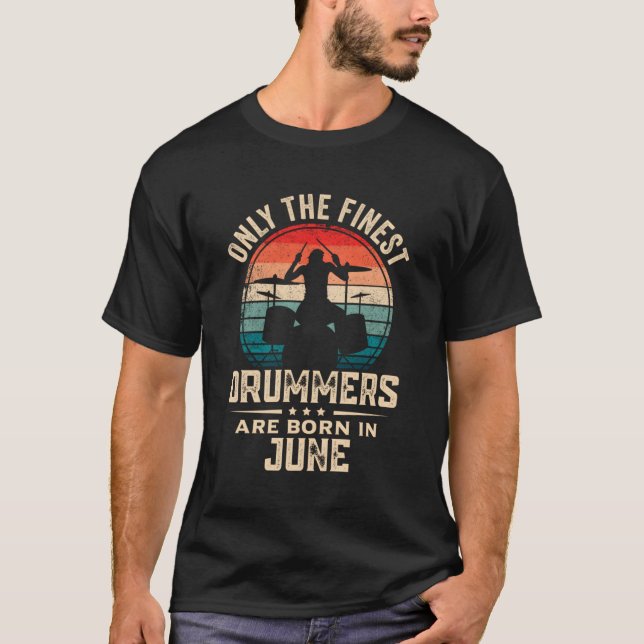 Camiseta Drummers Nascer Em Junho Drummer (Frente)