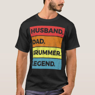 Camiseta Drumming Drum Set Pai Marido Para Drummer E Perc