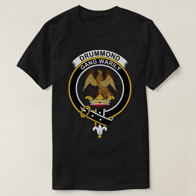 Camiseta Drummond Crest Tartan Clan Scottish Clan (Frente do Design)