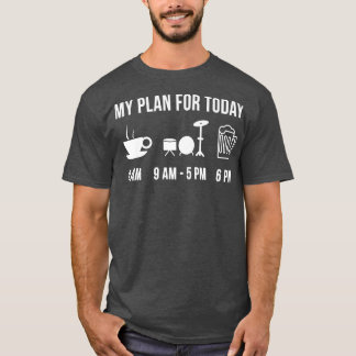 Camiseta Drums Engraçados Instrumento Música Meu Plano Para