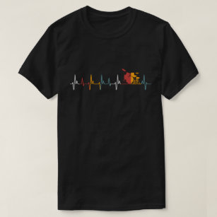 Camiseta Drums Heartbeat Gifts Drummers Música Vintage
