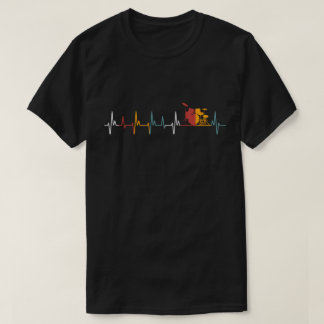 Camiseta Drums Heartbeat Gifts Drummers Música Vintage