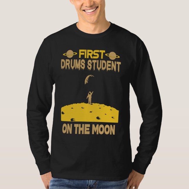 Camiseta Drums Student On The Moon (Frente)