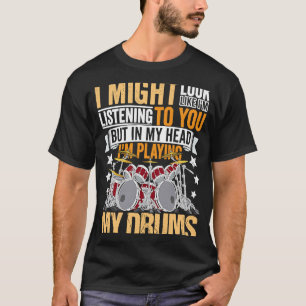 Camiseta Drumset de Cota do Drummer do Roupa do Jogador de 
