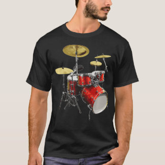 Camiseta Drumset Design Music e Drums Premium