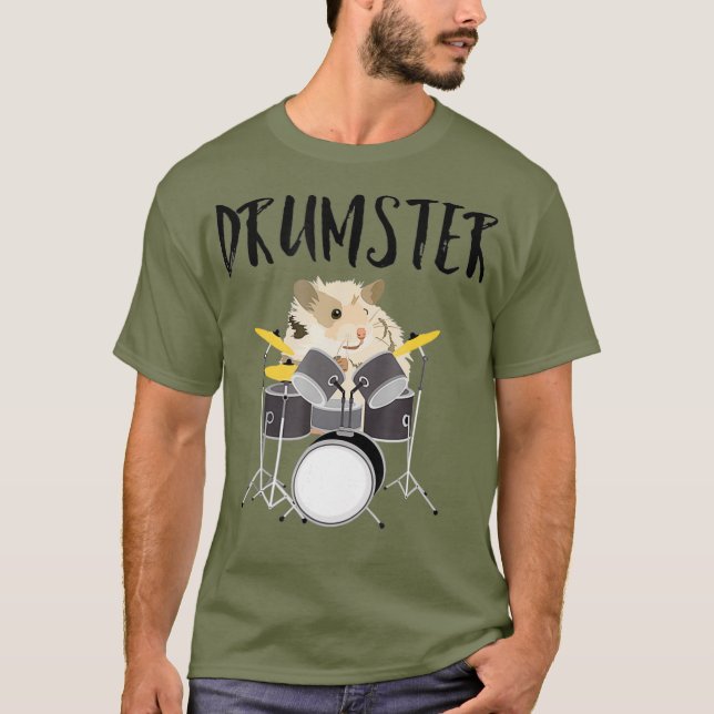 Camiseta Drumster Funny Percussion Music Hamster Pet T (Frente)