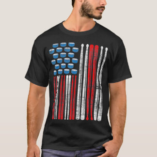 Camiseta Drumsticks American Drummer US Flag Dru