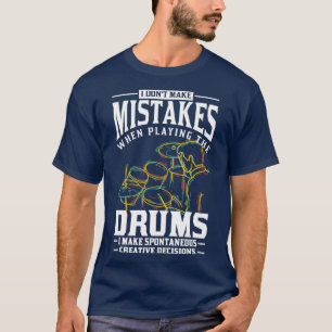 Camiseta Drumsticks para bateristas de perfuração tambores 