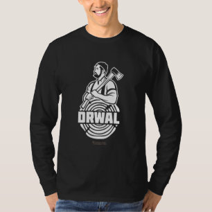 Camiseta Drwal Lumberjack Polônia Man Com Barba E Ax Drw